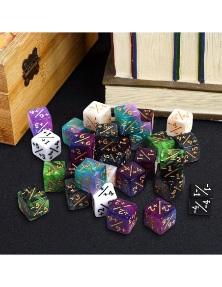 400 Fichas Contador Dados D6 IvyFieldDice 16mm Multicolor