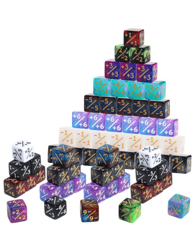 400 Fichas Contador Dados D6 IvyFieldDice 16mm Multicolor