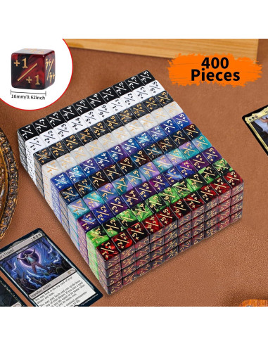 400 Fichas Contador Dados D6 IvyFieldDice 16mm Multicolor