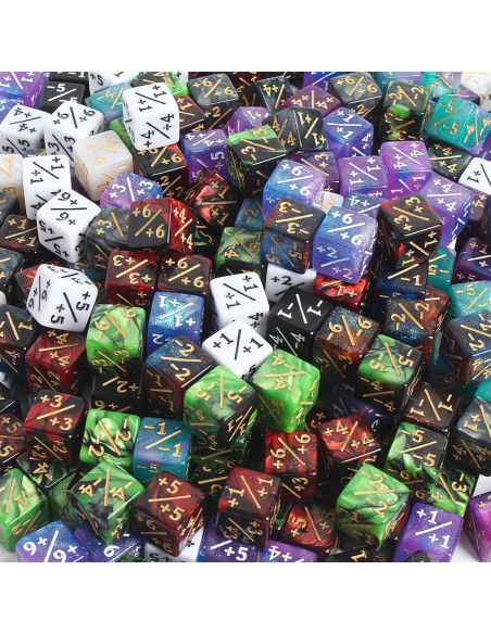 400 Fichas Contador Dados D6 IvyFieldDice 16mm Multicolor