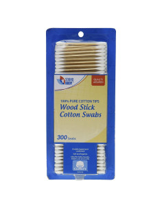 Hisopos de Algodón con Palito de Madera 300 Unidades