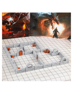 Paredes de Mazmorras AUSPDICE 40pcs Modular 5cm RPG