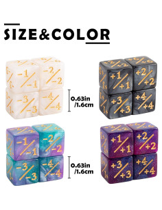 48 Piezas Contadores de Dados MTG ORUNI con Bolsa de Terciopelo 2