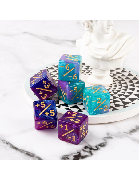 48 Piezas Contadores de Dados MTG ORUNI con Bolsa de Terciopelo