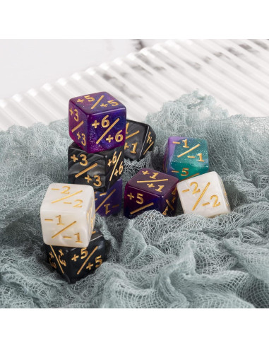 48 Piezas Contadores de Dados MTG ORUNI con Bolsa de Terciopelo