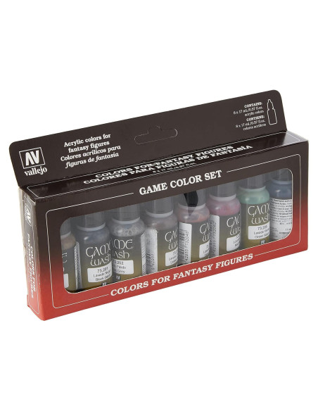 Vallejo - Set de Lavado de Color para Juegos | 8 Botellas 18 ml