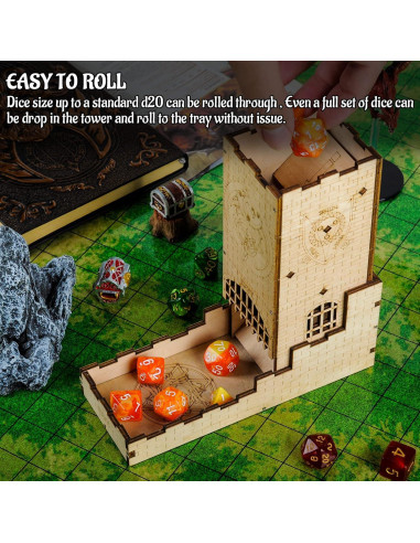 Torre de Dados Castillo CZYY Grabado Dragón 16 cm