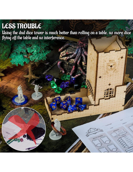 Torre de Dados Castillo CZYY Grabado Dragón 16 cm