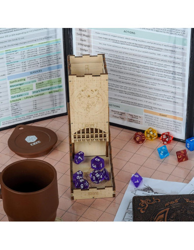 Torre de Dados Castillo CZYY Grabado Dragón 16 cm