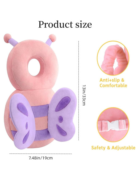 Mochila Protectora de Cabeza Bebé Genérico Dinosaurio 21x6x33 cm