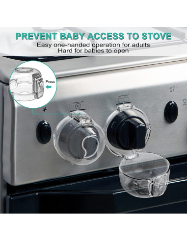 Cubiertas de Perillas de Estufa Seguridad Infantil A13 - 5 Pzas