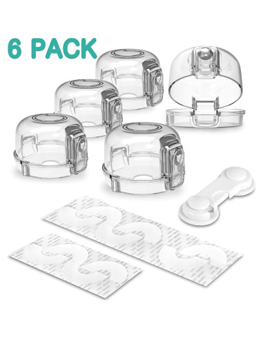 Cubiertas de Perillas de Estufa Seguridad Infantil A13 - 5 Pzas