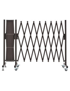 Barricada Metálica Expandible GYMTIME 7m con Ruedas Marrón