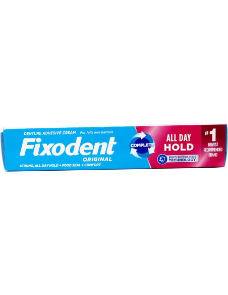 Adhesivo para Dentaduras Fixodent Menta 4 Piezas 68g