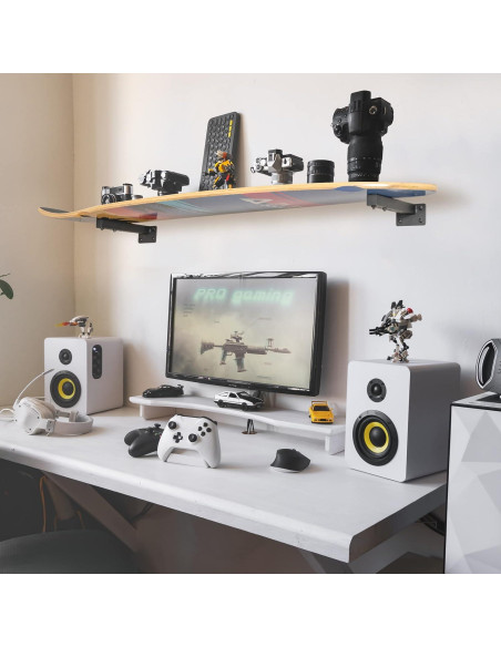 Soporte de Pared para Skateboard MIUONO 4 Estantes Flotantes