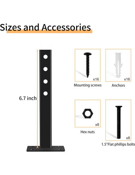 Soporte de Pared para Skateboard MIUONO 4 Estantes Flotantes