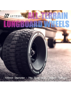 Ruedas Todo Terreno ANTWHEEL 100mm Uretano 78A Alta Rebote 2