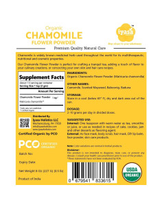 Polvo de Manzanilla Orgánica Iyasa 226 g - Grado Alimenticio 2