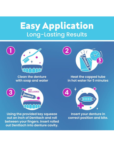 Adhesivo Termoplástico Denttach para Dentaduras 13.65x3.51cm