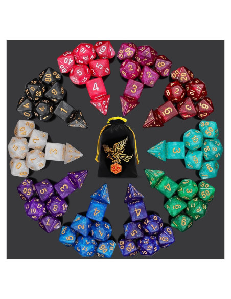 Conjunto de Dados DND QMay 10x7 (70 Piezas) Poliedricos