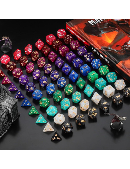 Conjunto de Dados DND QMay 10x7 (70 Piezas) Poliedricos