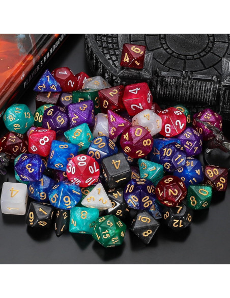 Conjunto de Dados DND QMay 10x7 (70 Piezas) Poliedricos
