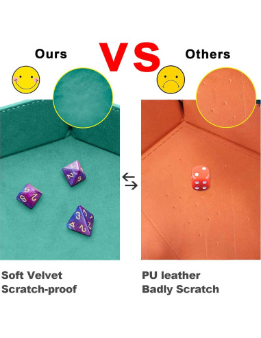 Bandeja de Dados SIQUK Plegable Hexagonal Cian y Negro