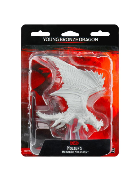 Miniatura Dragón de Bronce WizKids 12,7x16,5cm Sin Pintar