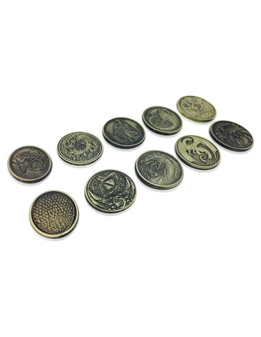 Juego de 10 Monedas Dragón Norse Foundry para RPGs