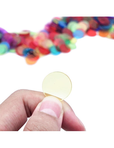 1000 Fichas de Bingo Transparentes SUTIMSHE 1,91 cm 8 Colores