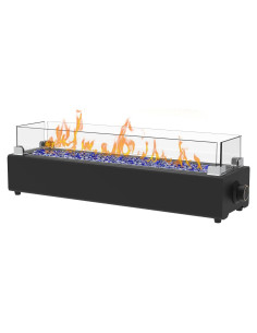 Fuego de Mesa BAIDE HOME 71 cm Propano con Cristal Negro