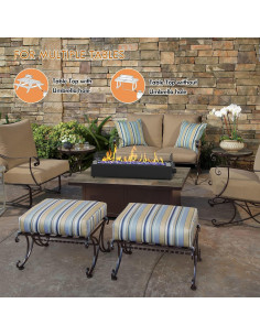 Fuego de Mesa BAIDE HOME 71 cm Propano con Cristal Negro 2