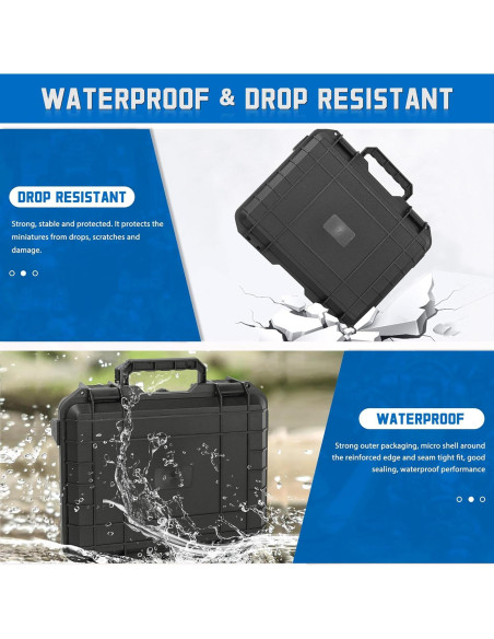 TORIBIO Caja Almacenamiento Miniaturas 48 Ranuras Duro