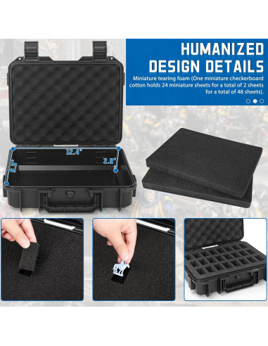 TORIBIO Caja Almacenamiento Miniaturas 48 Ranuras Duro