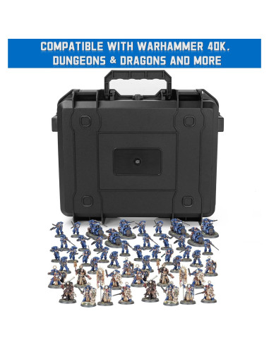 TORIBIO Caja Almacenamiento Miniaturas 48 Ranuras Duro