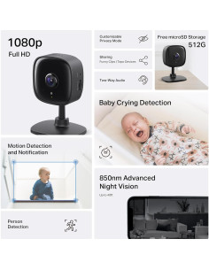 Cámara de Seguridad Interior TP-Link Tapo C101 1080P Wi-Fi 2