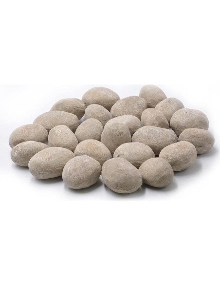 Piedras Cerámicas Stanbroil 24 Piezas Beige para Chimeneas