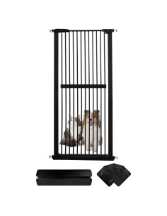 Puerta para Gatos Alta Lumizone 76.5-86cm Negra