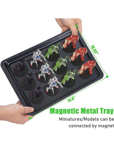 Caja de Almacenamiento de Miniaturas WELIDAY Grande con Cerradura