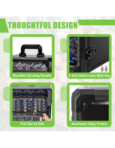 Caja de Almacenamiento de Miniaturas WELIDAY Grande con Cerradura