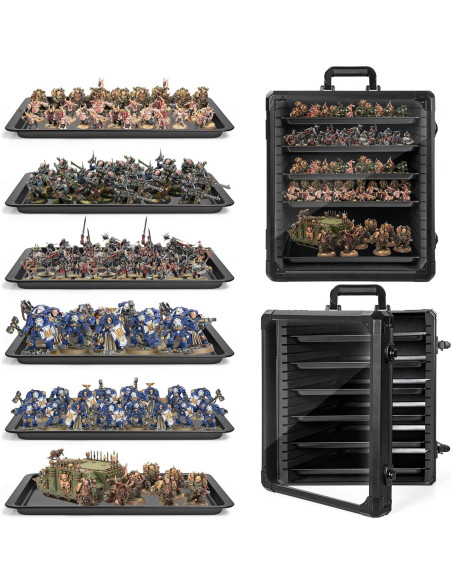 Caja de Almacenamiento de Miniaturas WELIDAY Grande con Cerradura