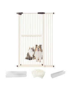 Puerta para Gatos Alta LUMIZONE 97.5-107.5cm Crema