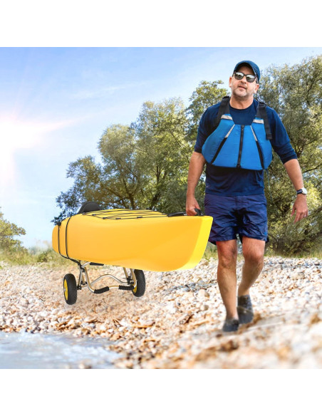 Carro de Kayak Bonnlo Plegable 90.72 kg Ruedas Sólidas