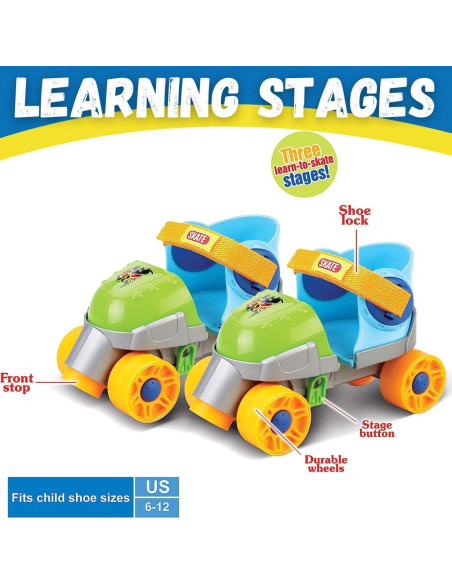 Patines Cuádrupes Liberty Imports Ajustables para Niños