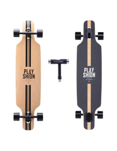 Longboard Playshion 99 cm Drop Through para Principiantes
