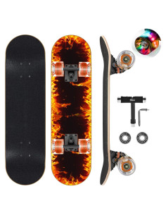 Patineta GIEEU 31" Arce 9 capas Ruedas que Parpadean