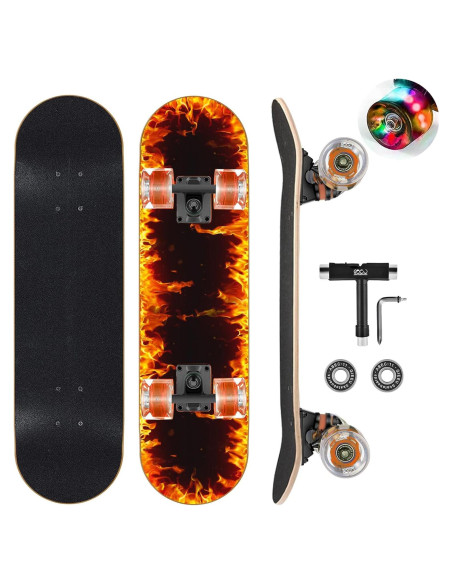 Patineta GIEEU 31" Arce 9 capas Ruedas que Parpadean