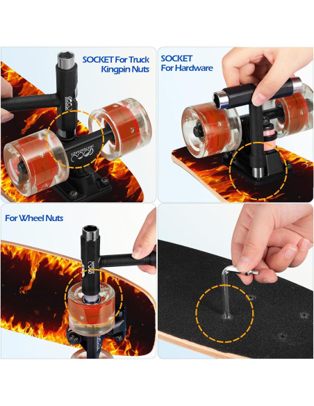 Patineta GIEEU 31" Arce 9 capas Ruedas que Parpadean