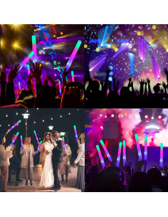 Bastones LED Brillantes UODBUYO 192 PCS para Fiestas 2