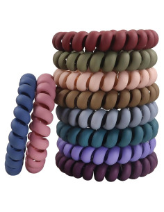 10 Gomas para el Cabello Espirales TUUXI - Sin Daño, Coloridas